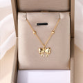 Wholesale bowknot necklaces - new european and american cross-border jewelry, niche light luxury necklaces, simple and versatile alloy pendants for women