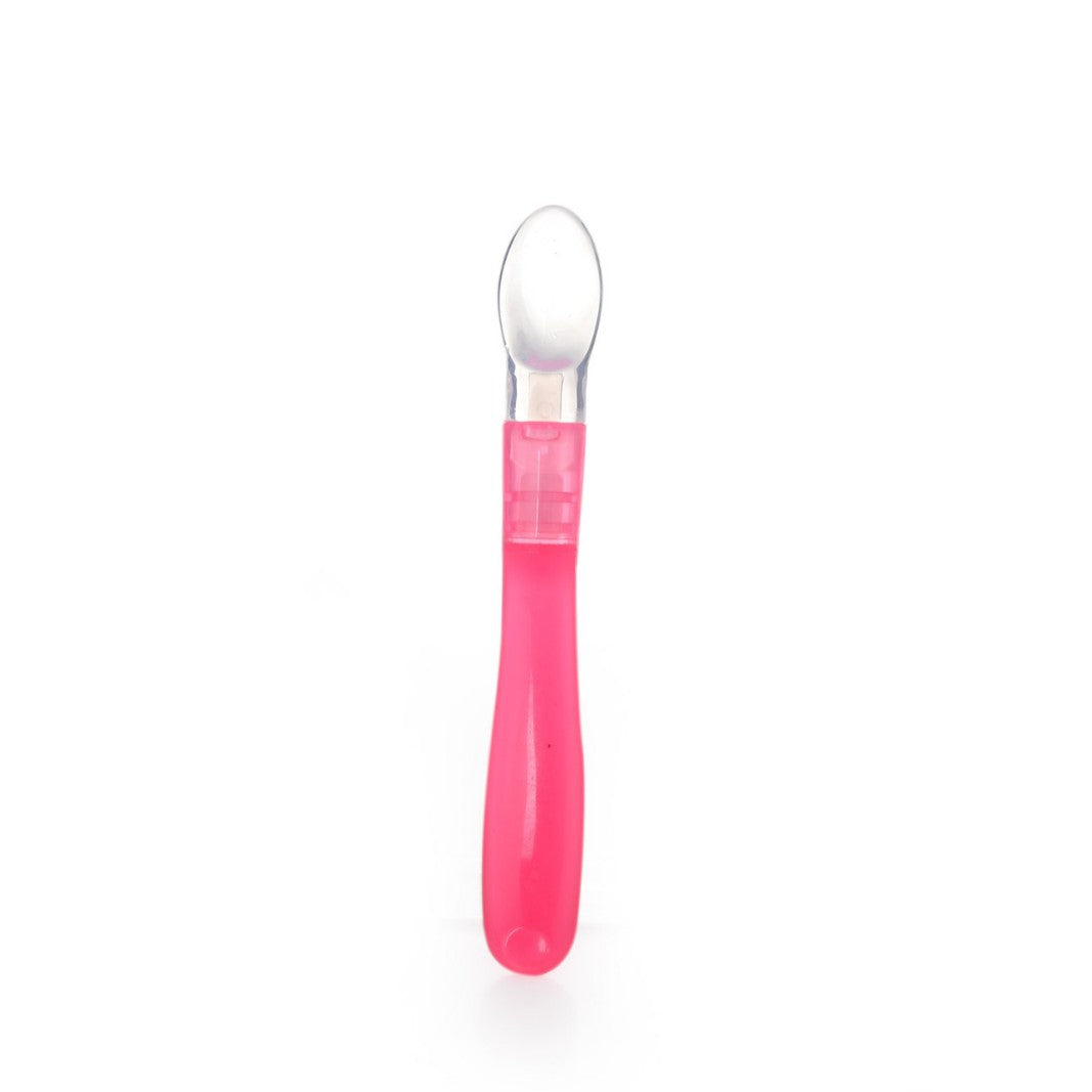 Factory direct sales baby silicone soft head spoon baby eating spoon baby feeding tableware nude