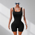 Personalized american summer sports style u-shaped backless jumpsuit cross-border women's tight high elastic yoga jumpsuit