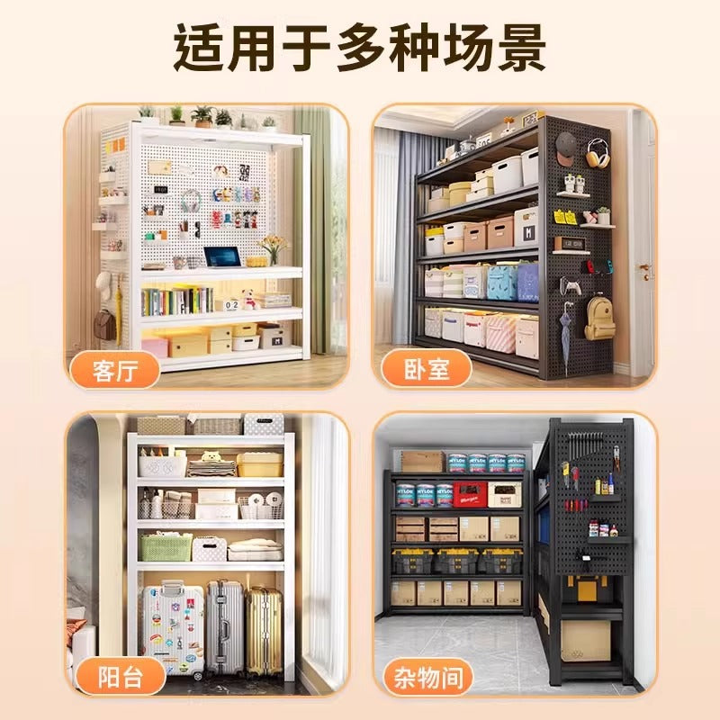 Household carbon steel multi-layer storage rack thickeneded shelf balcony living room storage rack kitchen microwave oven sundries storage rack