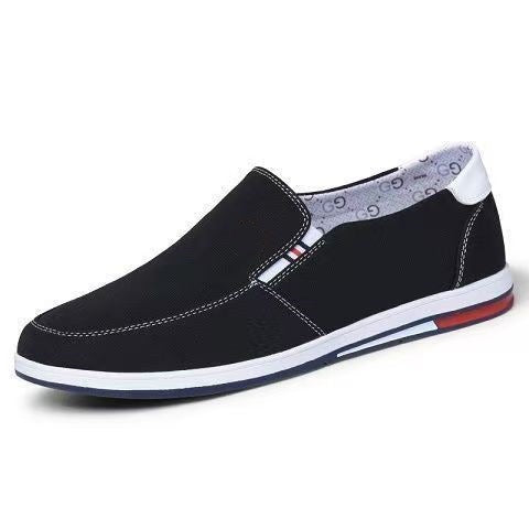 Men's youth korean style british fashion trendy men's shoes business shoes slip-on casual canvas shoes wholesale dropshipping