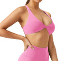 New arrival sling with chest pad, beautiful back sports vest, thin shoulder straps, cross sports fitness wear, running yoga bra