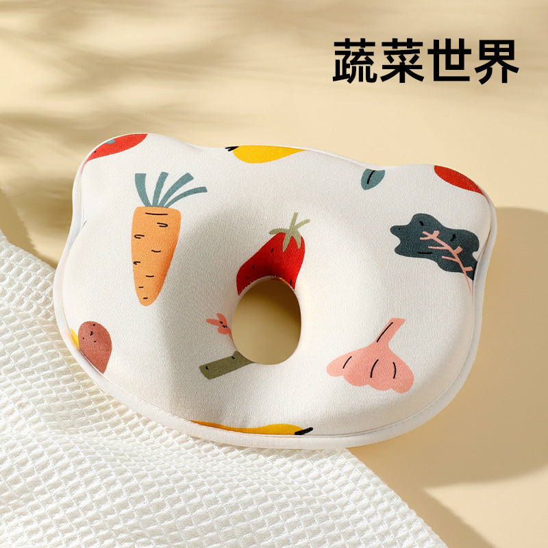 Baby head shaping pillow for 0-6 months and up - memory foam for newborns and infants - corrects head shape and prevents flat head syndrome