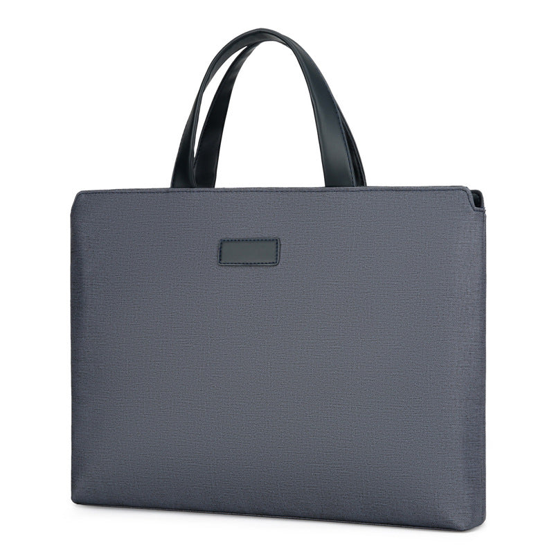 New men's fashion trend horizontal bag business meeting document bag portable briefcase large capacity high value