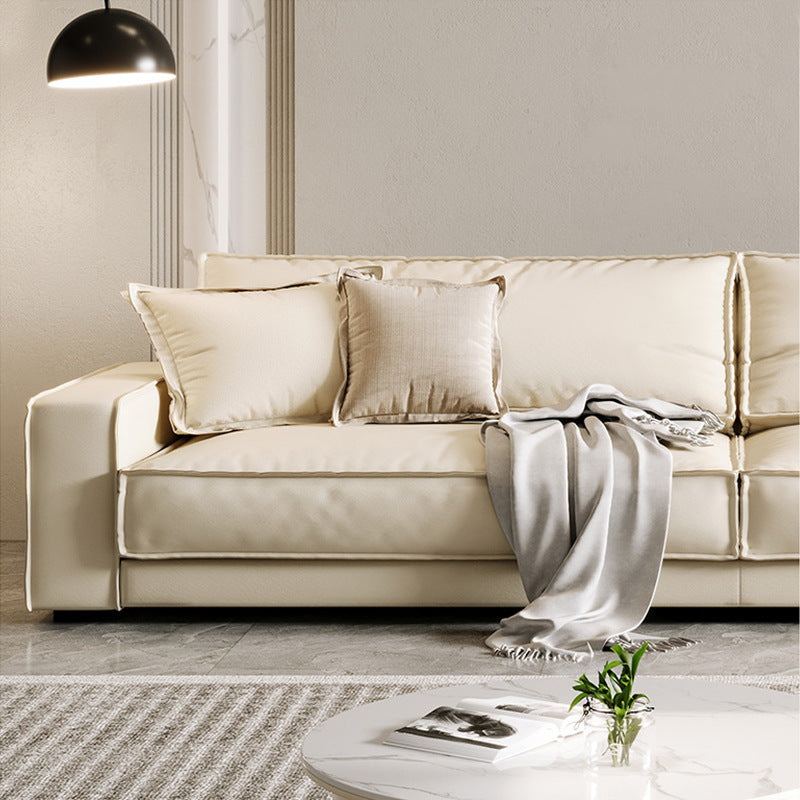 Foshan furniture factory: custom baxter budapest sectional sofa - italian-inspired light luxury living room set for small spaces