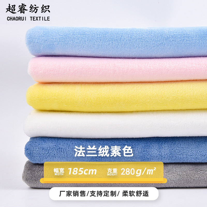Double-sided flannel fabric, all-polyester autumn and winter loungewear pajamas blankets plush toys flannel fabric in stock