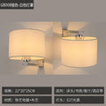 Custom hotel bedside wall lamp bedroom wall sconce fabric shade reading light cross-border american style indoor minimalist lampshade led light