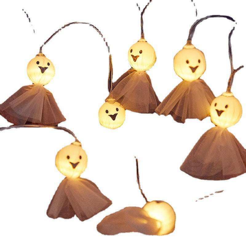 Halloween decorative lights LED battery box light string skull ghost puppet string lights ghost festival arrangement props lanterns