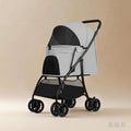 Pet stroller - lightweight & foldable for small to medium dogs & cats - one-click fold, large capacity