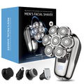 Bald head machine handy gadget electric shaver rechargeable multifunctional 7 blade bald head hairdresser portable shaving knife cross