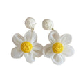Dopamine colorful floral tassel earrings for women - spring daisy studs, vacation-ready, beach-inspired statement earrings wholesale
