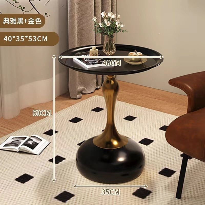 Accessible luxury sofa side table living room for home small coffee table side table retro corner table iron bedside storage balcony small round table