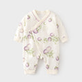 Babibele quilted jumpsuit thin cotton boneless khaki fall and winterpure cotton newborn 40g butterfly suit baby crawling suit