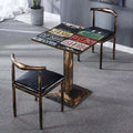 Commercial retro dining table set for restaurants, cafeterias, bbq outlets, and fast food chains - ideal for desserts, snacks, and milk tea