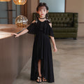 Girls' summer dress  new style: kids' off-shoulder chic chiffon dress, cool summer princess dress for mid-to-large children