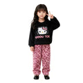 【matching family set】autumn/winter girls' leopard print half-fleece pajamas - new styles for older girls, wholesale winter home wear