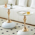 New arrivalclassy sofa side tableaccessible luxuryclassy iron small round table bedroom bedside table for homemovable coffee table