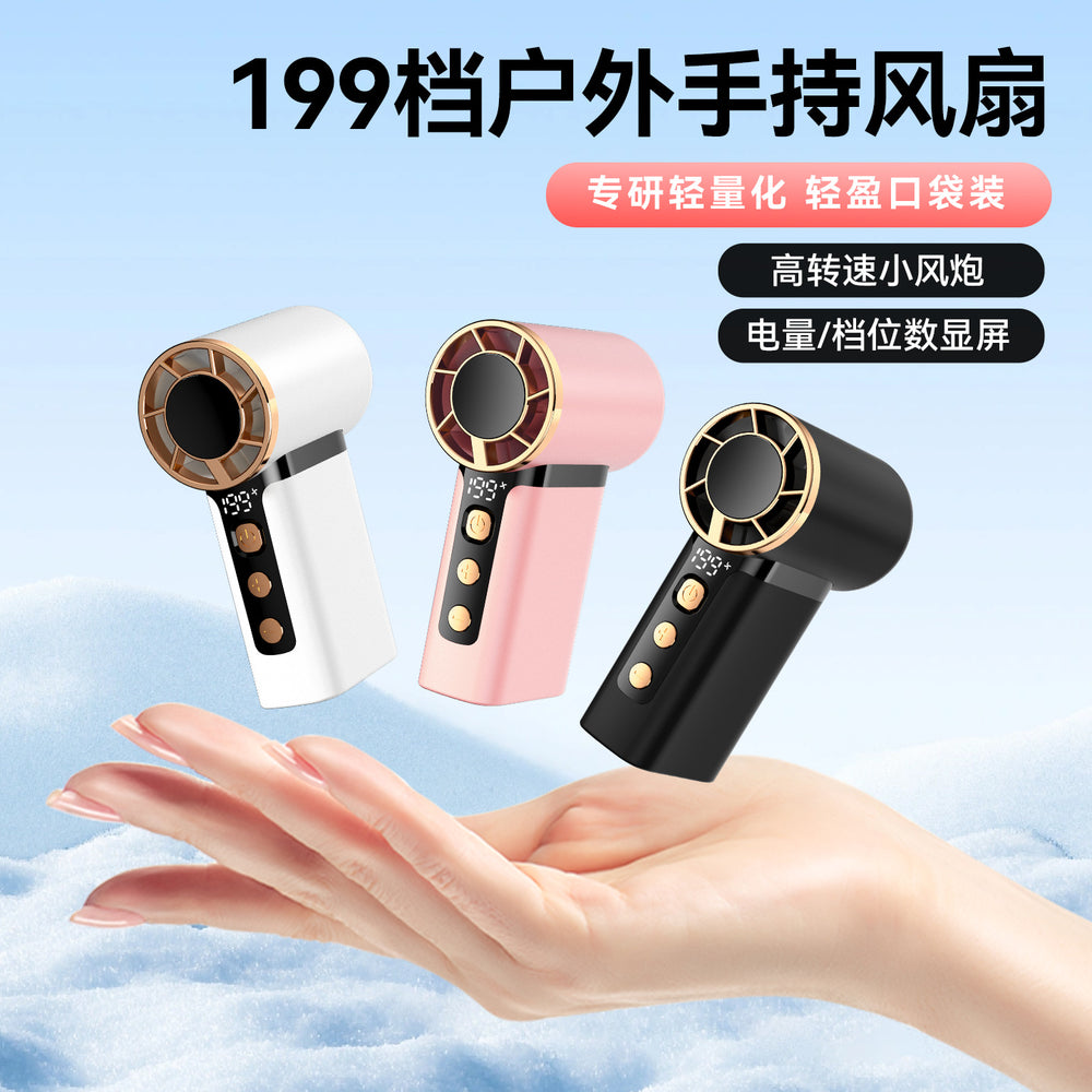 new arrival mini handheld small fan usb rechargeable digital display portable flap pocket pants turbine violent high speed fan