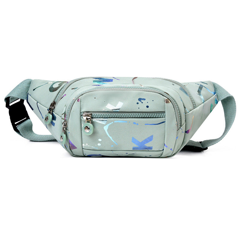 Fanny pack women's new fashion trend versatile shoulder bag light travel sports chest bag casual messenger small backpack