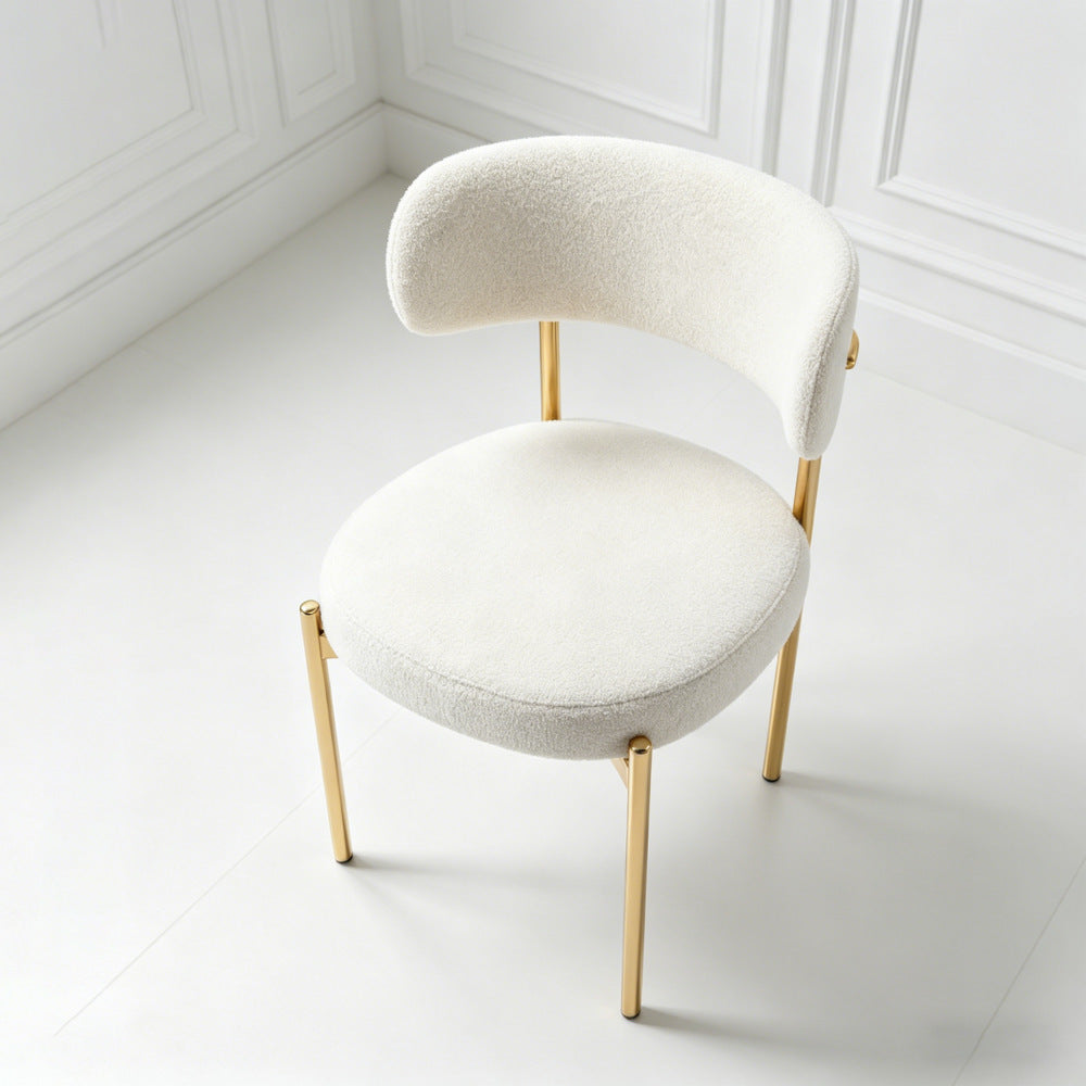 Dining chair stainless steel legs velvet accent for home oem