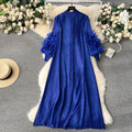 High-end elegancedress female niche light mature style stereo flower looseslimming look drape age-reducing fashion style long skirt