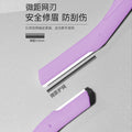 Straight handle eyebrow razor set - long handle, protective mesh, safe stainless steel eyebrow shaper kit - wholesale beauty tools