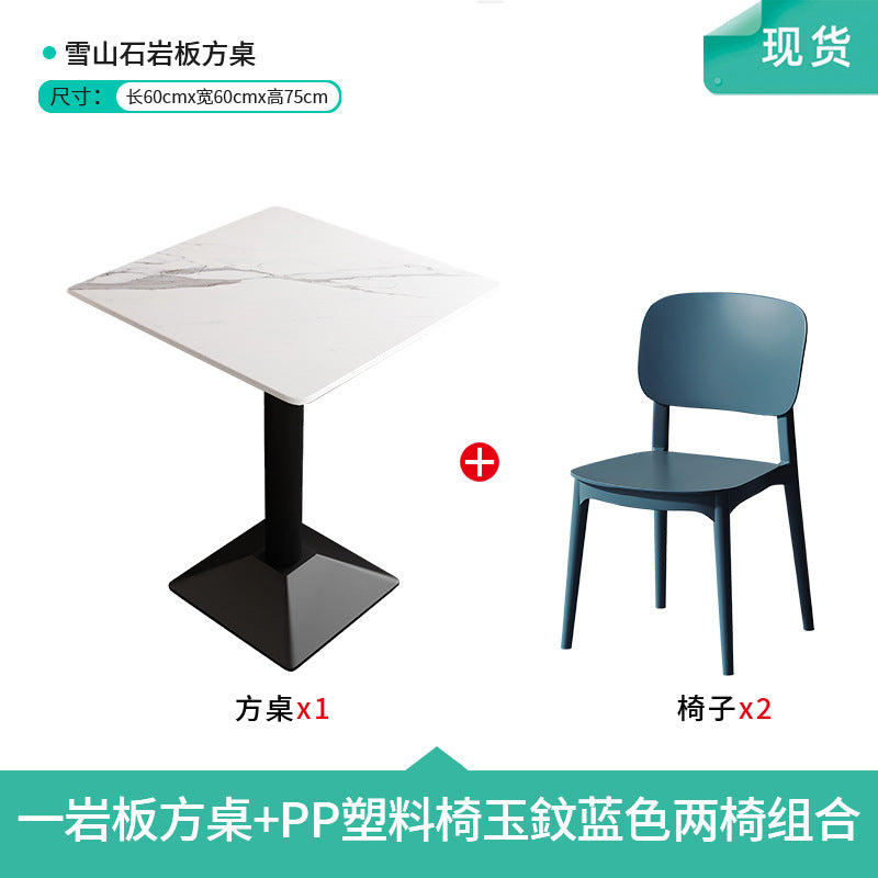 Company staff canteen dining table and chairs student canteen snack bar combination catering commercial 4 staff school restaurant