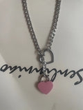 Pink love lock 8mm63cm