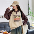 Girls' sweatshirt  new kids' spring/autumn fashionable polo collar top, loose casual children's clothing top for mid-to-large children