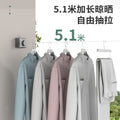 Invisible clothesline, handy gadget rope, indoor punch-free bathroom telescopic balcony steel wire shrink rope rack