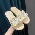 Women's slides - fairycore floral design, soft sole, non-slip flip-flops for outdoor wear, perfect for beach and pool