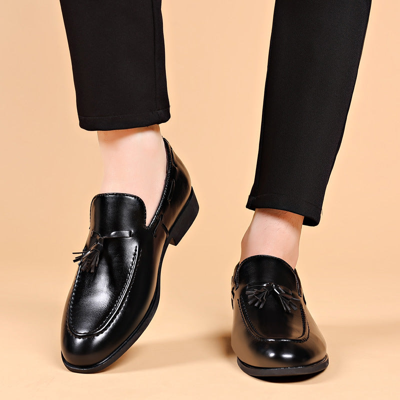 2023 summer new men's leather shoes - plus size business formal casual dress shoes - wedding lace-up men's footwear