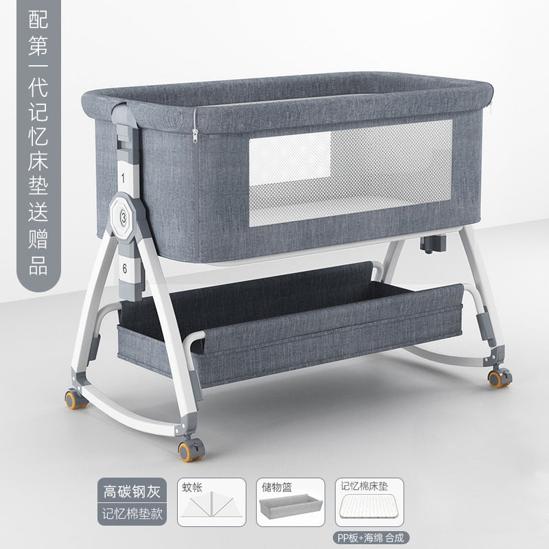 Baby crib - portable, foldable, multi-functional bassinet - newborn & toddler convertible bed
