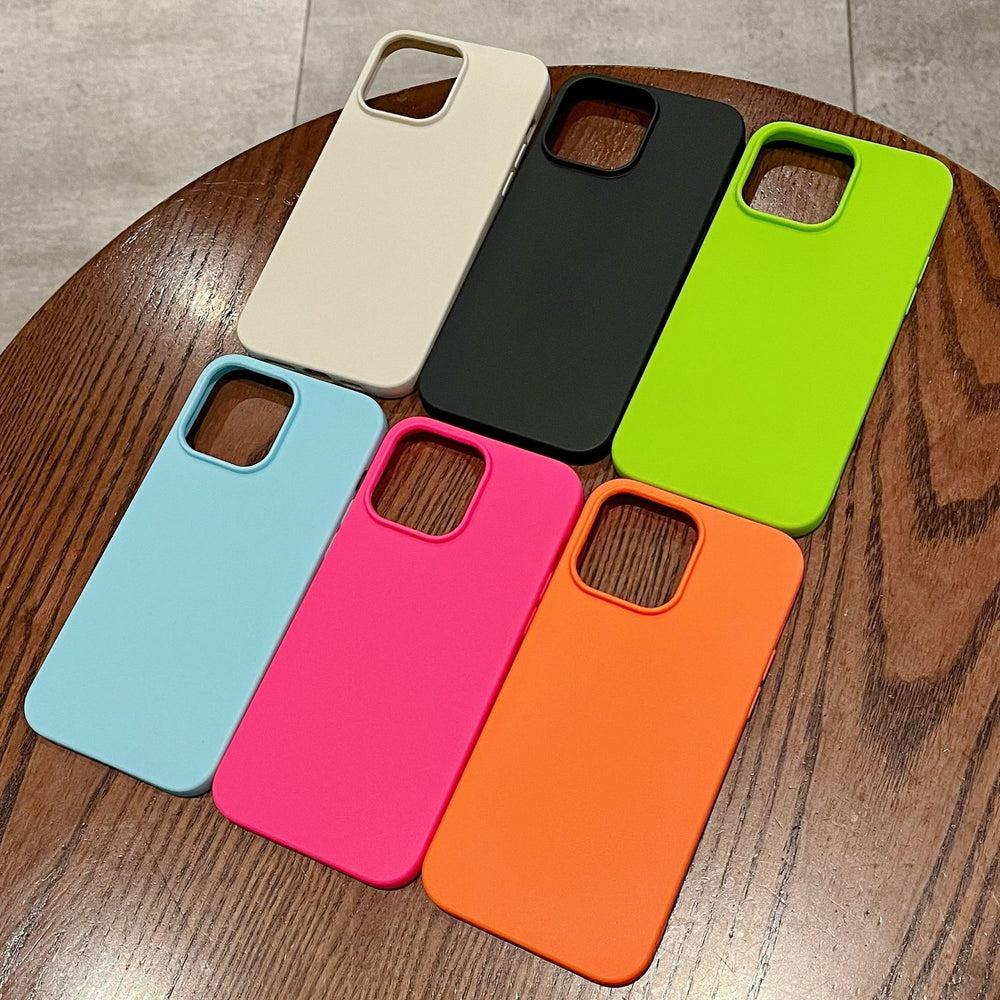 Matte frosted large hole candy color phone case for apple 16 pro, iphone 13 anti-drop tpu full coverage 15 protective case