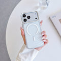 Imd wave pattern suitable for apple 17promax magnetic phone case iphone15 anti-fall protective cover high-end