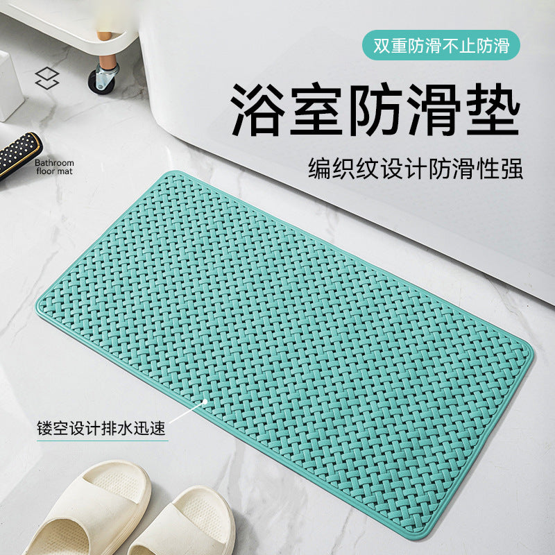 Environmentally friendly and odorless bathroom non-slip mat, shower anti-drop floor mat, bath foot pad, toilet, toilet suction cup soft foot pad