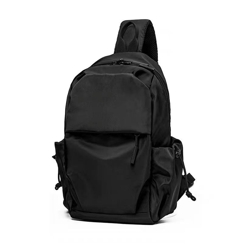 Factory direct sales men's breast bag simple shoulder messenger bag trendy brand oblique backpack small bag trendy messenger bag men's spot