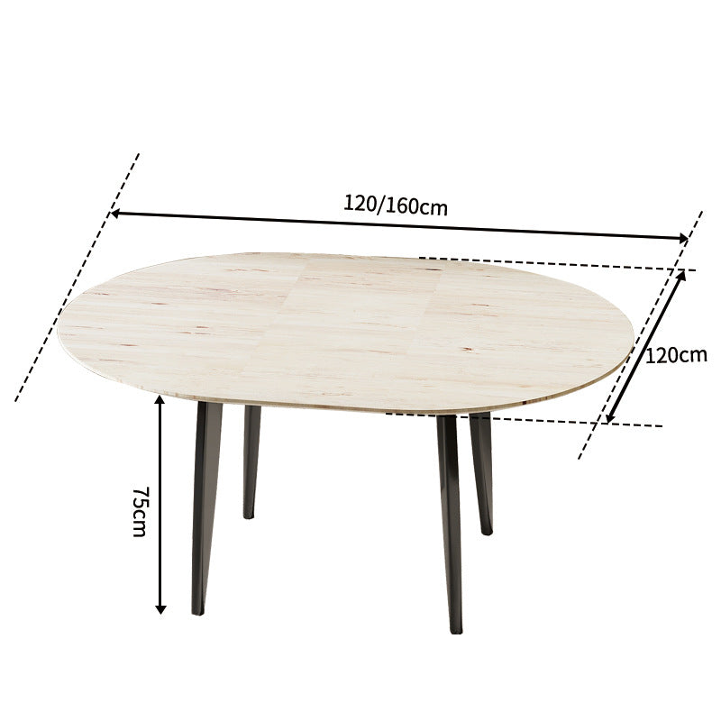 Source factory personalized home folding dining table casual round table accessible luxury telescopic small apartment for home modern dining table