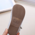 Vancahao girls' bow-tie princess shoes, new korean style for spring/autumn , fashionable soft-soled leather flats for children