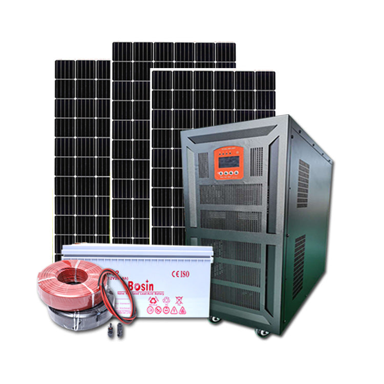 Solar power generation system 10KW off-grid photovoltaic energy storage power station 20KW ranch farm 220V photovoltaic generator