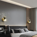 Nordic wall lamp  new internet celebrity starry sky lamp projection bedside light luxury creative stylish bedroom lighting fixture