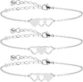 new arrivalfashion accessible luxury bracelet fashion best selling creative stainless steel heart chain bracelet 3-piece set