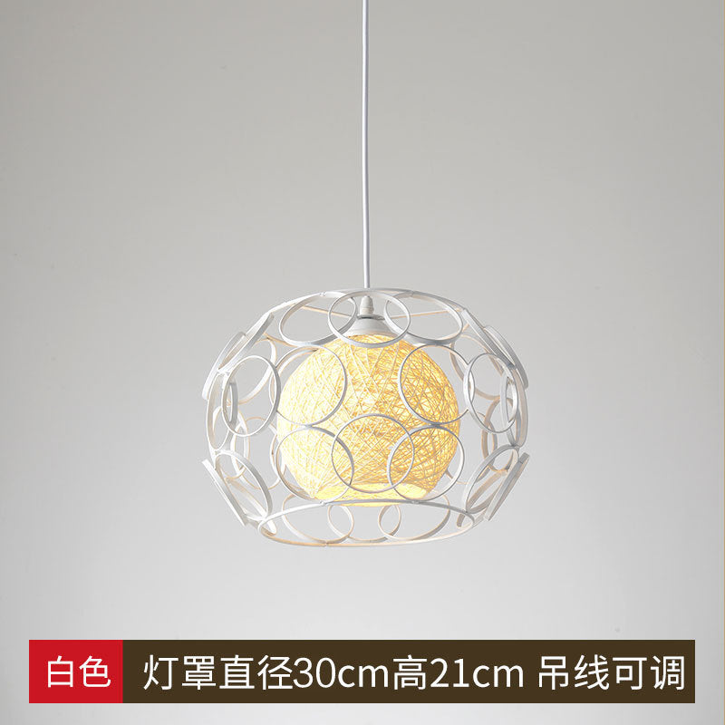 Wrought iron bird cage vine ball lamp Nordic creative hotel teahouse restaurant bar shop hot pot restaurant chandelier retro style