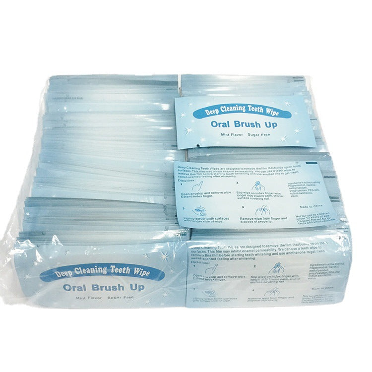[Spot wholesale] Mint-flavored oral care, toothbrush/tooth cleaning tablets, disposable finger cover, export.