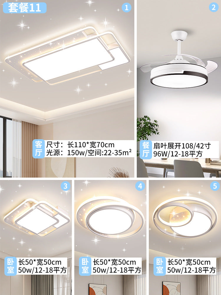 Full spectrum led blue light eye protection square living room hall main light Zhongshan home improvement lighting creative bedroom ceiling light