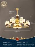 For home house classy chandelier natural jade duplex new lamp zhongshan full copper ancient town new chinoiserie marble