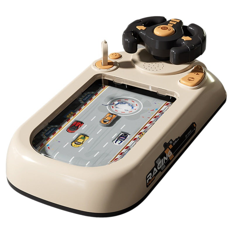 Racing adventure: kids' steering wheel electric desktop game console - avoidance simulation driving educational toy