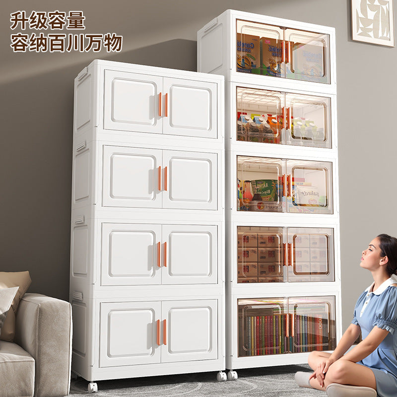 Installation-free folding storage cabinets, storage cabinets, household living room, toy cabinets, sorting boxes, storage boxes, kitchen lockers