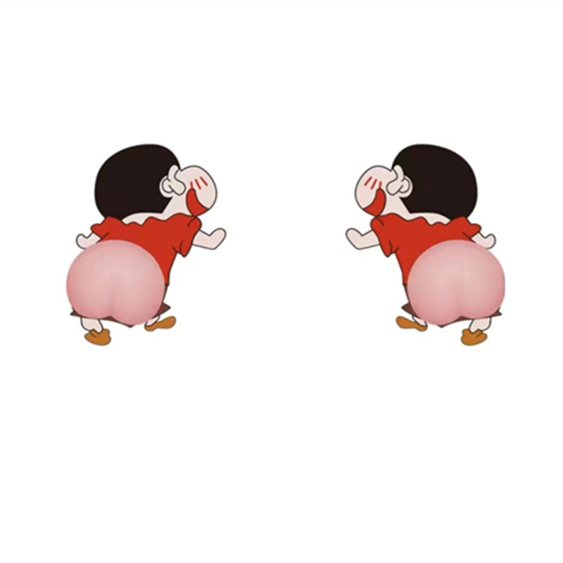 Car cute cartoon butt sticker anti-collision sticker 3d car anti-collision silicone pad butt sticker home refrigerator sticker