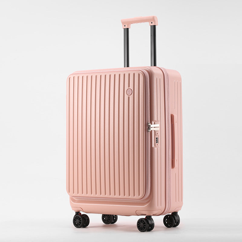 Side open expandable suitcase 24-inch ultra-light trolley case 20-inch boarding case three-piece suitcase password bag